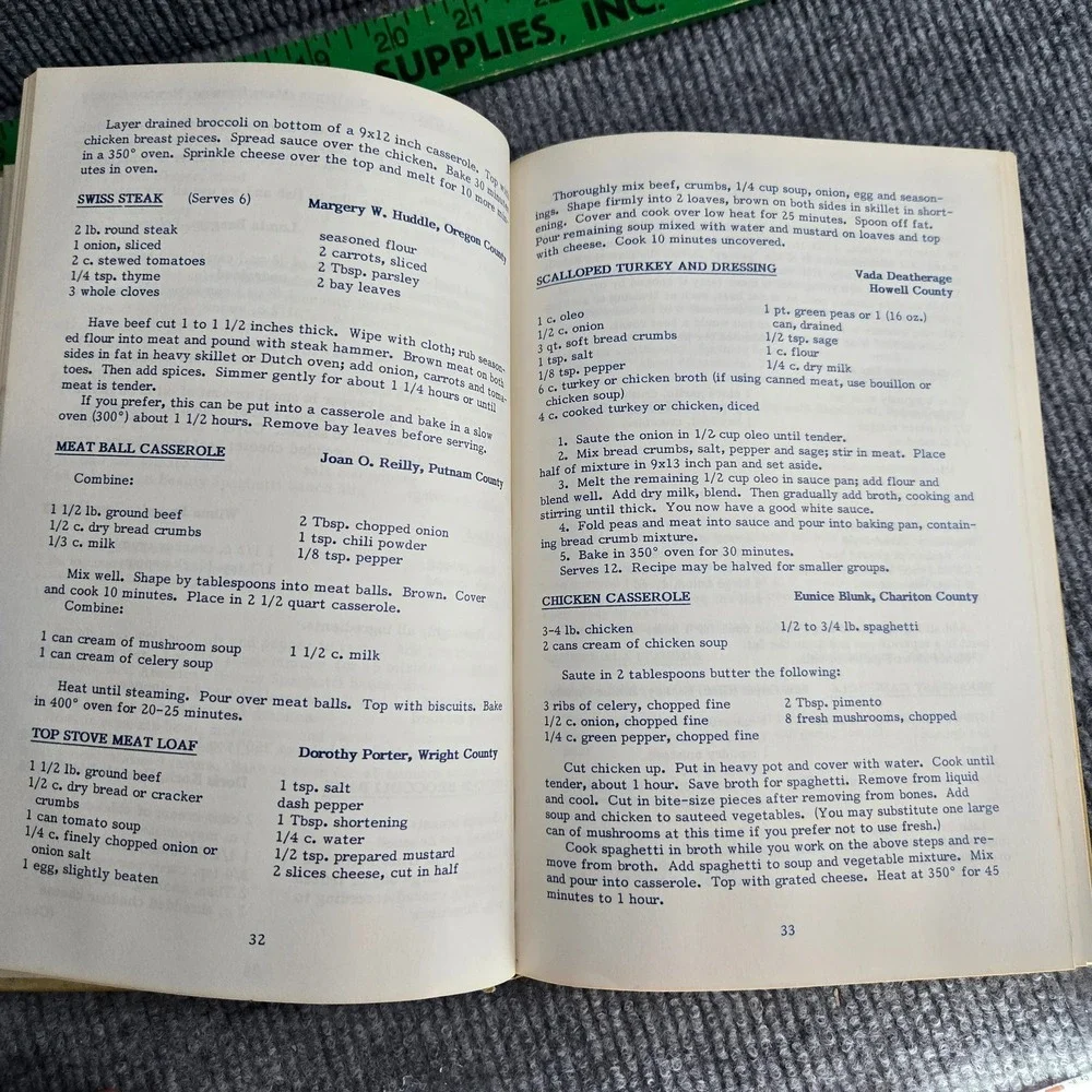 MEHA Cooks Yesterday Today Tomorrow 50th Anniversary Cookbook Missouri Extention
